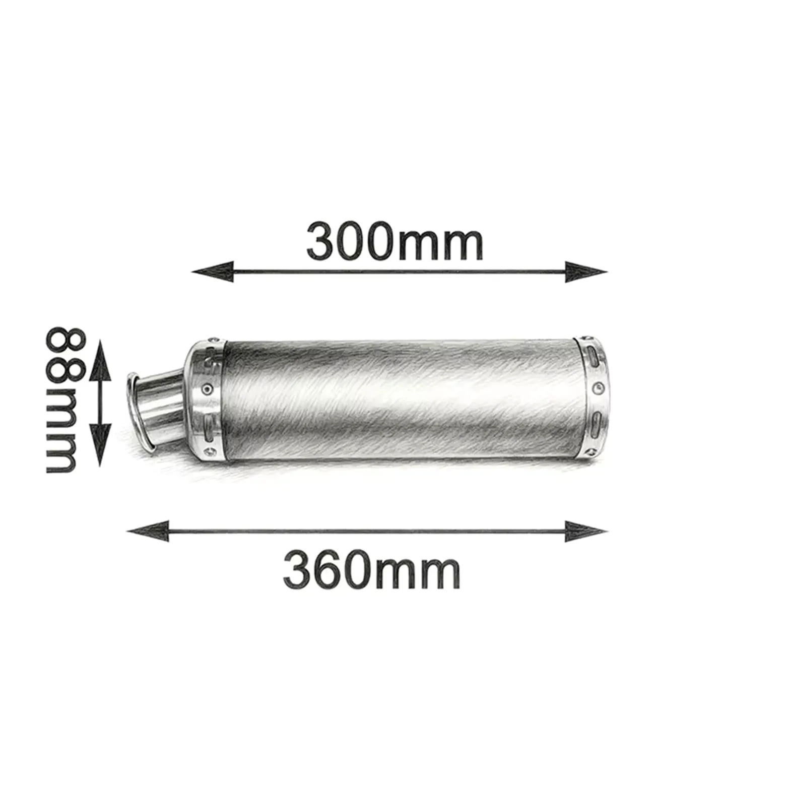 silencioso escape moto Para GY650 tubo de escape | Tubo silenciador de escape para motocicleta Scooter tubo aleación aluminio modificado para motocicleta(Red2)