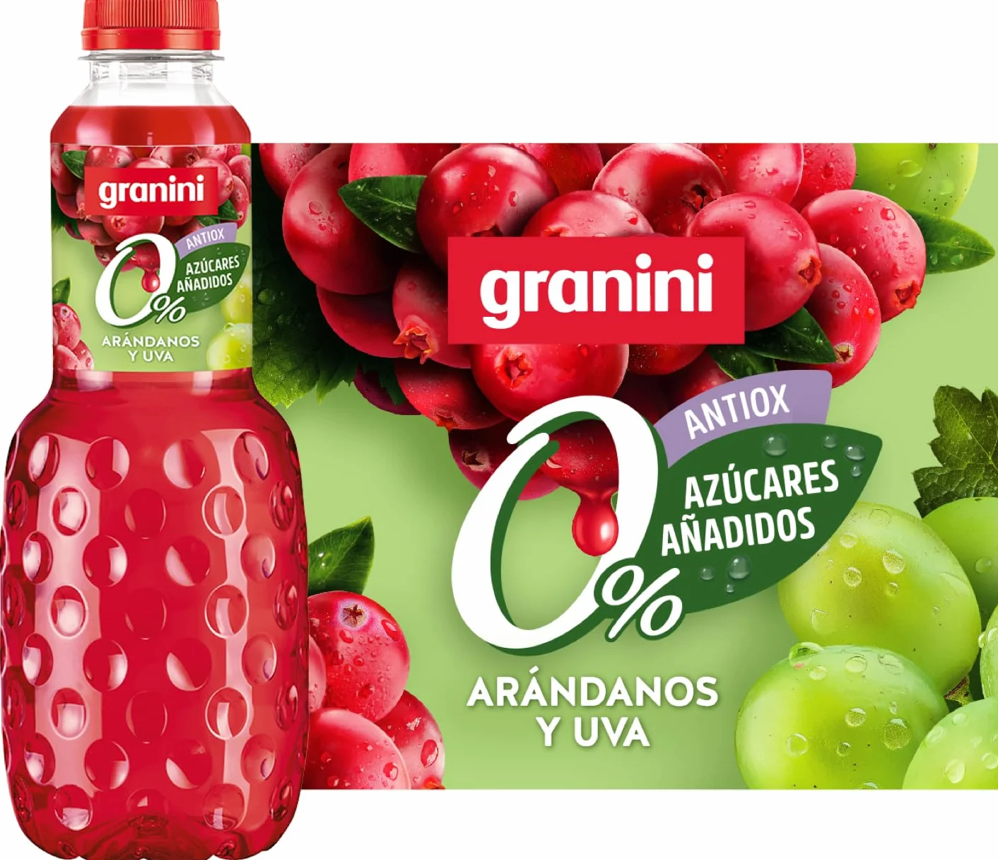 Granini Bebida de frutas Arándanos y Uva Pack 6 x 1L Clásicos Mix