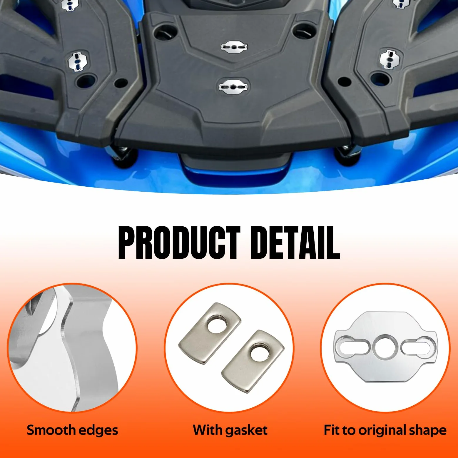 Kit de anclajes de amarre para cuatrimoto de alta resistencia, accesorios de anclaje de aluminio para CF Moto UTV/ATV, 8 piezas, diseño de perfil bajo, soportes de fuerza de sujeción más