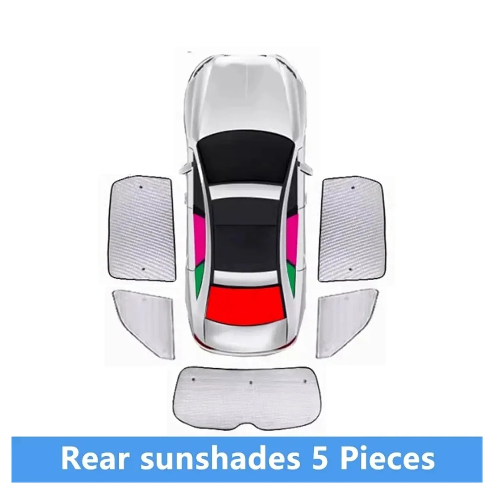 Parasol Ventanilla Coche Parasol para Toyota para Sienna XL30 2011-2020 2015 MK3 Parasol para Parabrisas Coche 8 Unidades Aislamiento Térmico Piezas Automóvil Visera Solar Parasoles(Rear 5 Pieces)