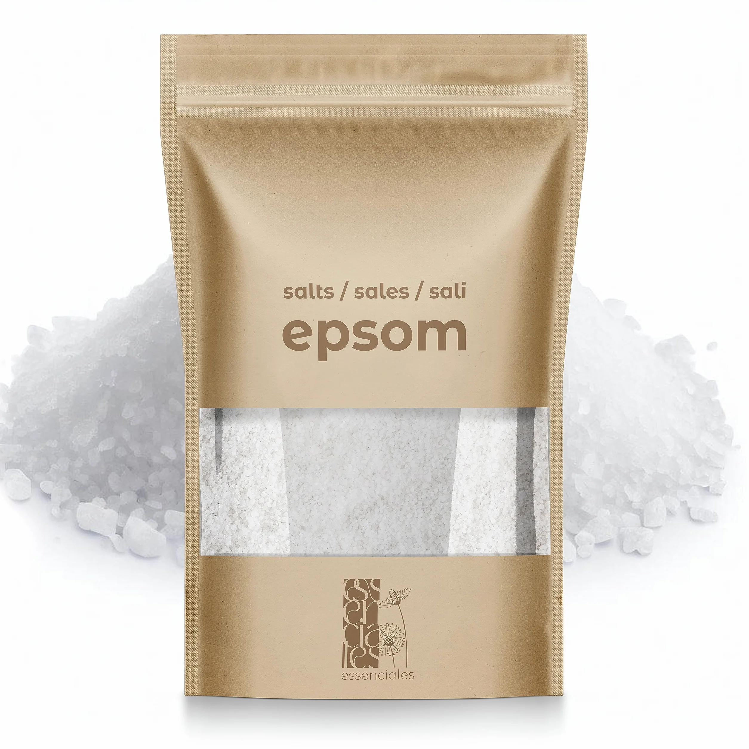 Sales de Epsom 500g - Sulfato de Magnesio Desintoxica Revitaliza