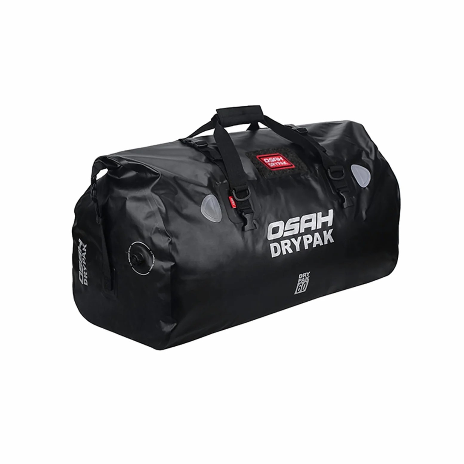 Bolsa Seca Impermeable para Motocicleta,Cola de Equipaje Bolsa，Gran Espacio de Almacenamiento，los Hombros Adecuada para Ciclismo, Camping, Deportes Acuáticos(Negro, 60L)