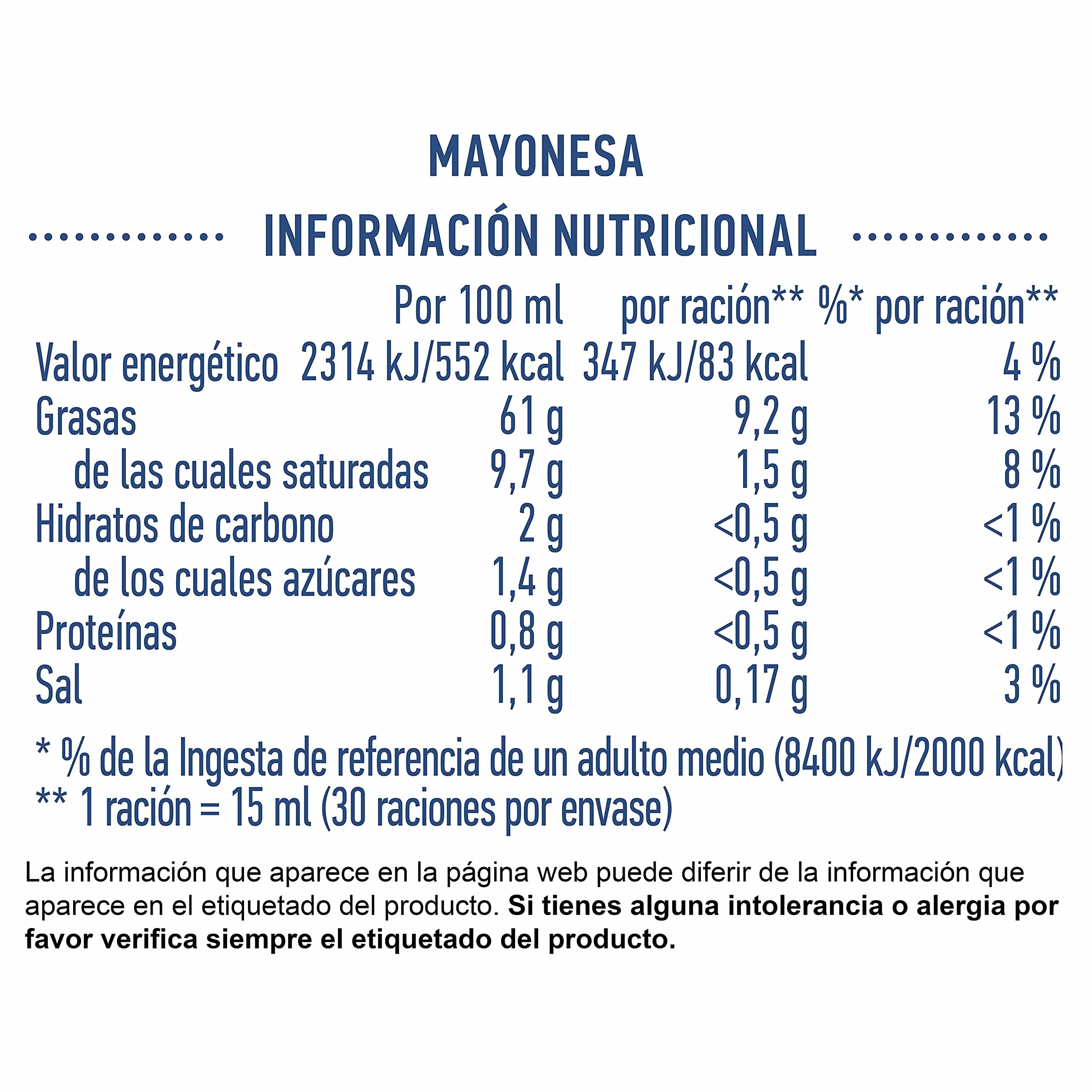 Hellmann's Mayonesa en Tarro pack 2 x 450 ml