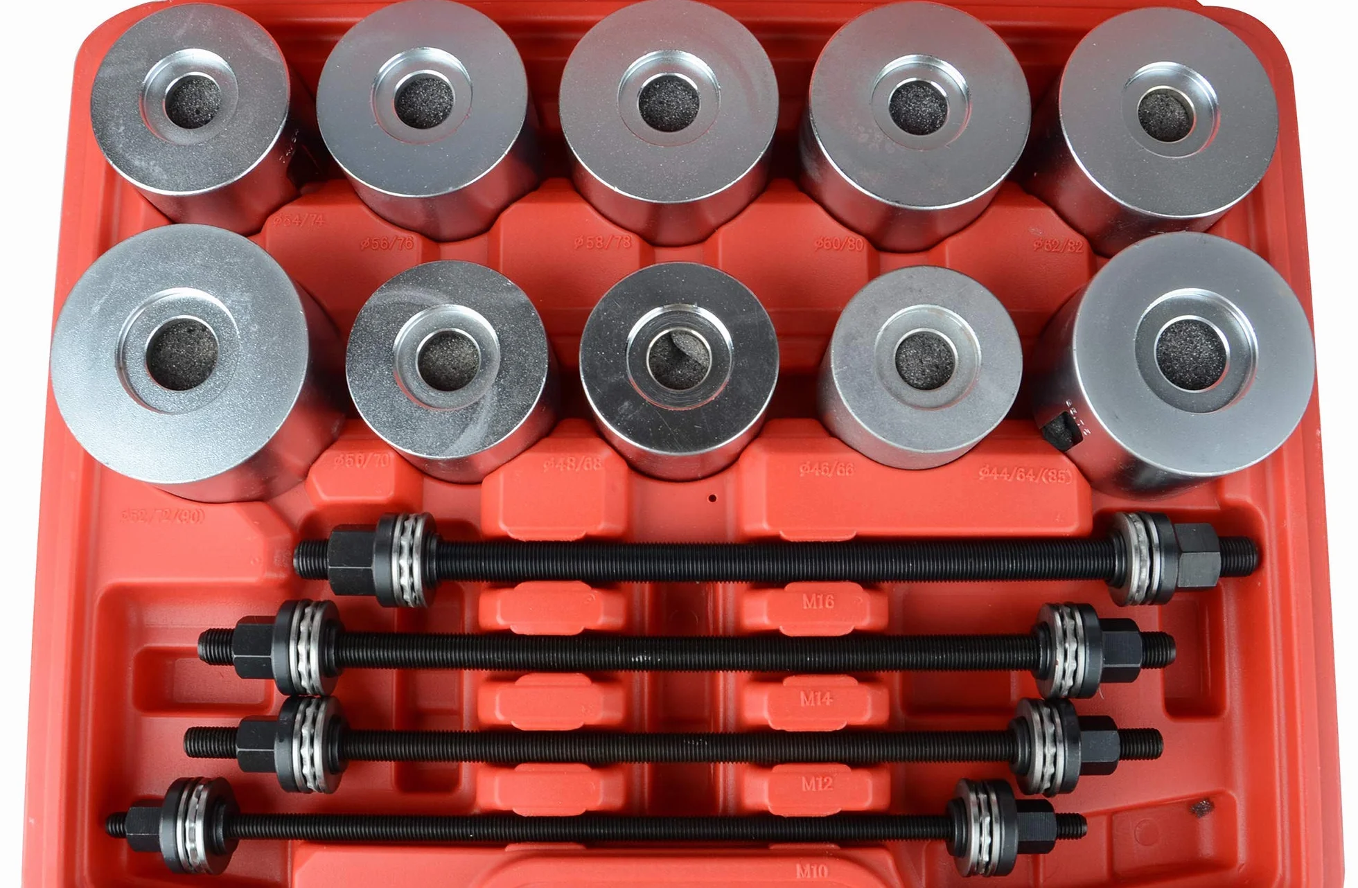 DAYUAN Extractor de cojinetes de Rueda, 27 Unidades, Herramienta de inserción Universal para Quitar cojinetes de cojinete de automóvil, Juego de Herramientas de inserción Press Pull Sleeve Kit