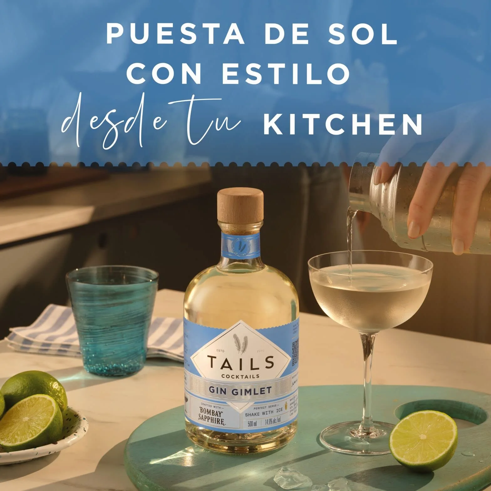 Tails Cocktails Gin Gimlet Bombay Sapphire Gin 14,9% vol 50 cl