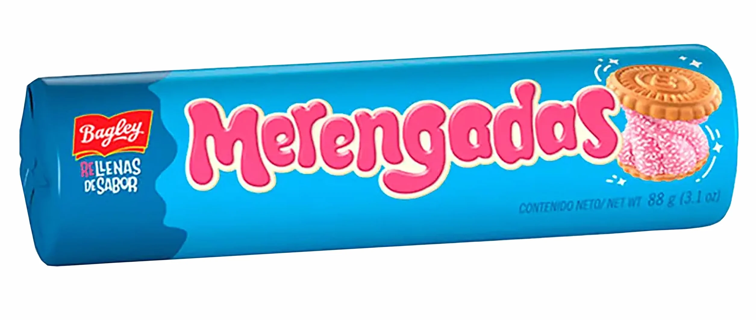 BAGLEY Galletas Merengadas de Fresa 88g