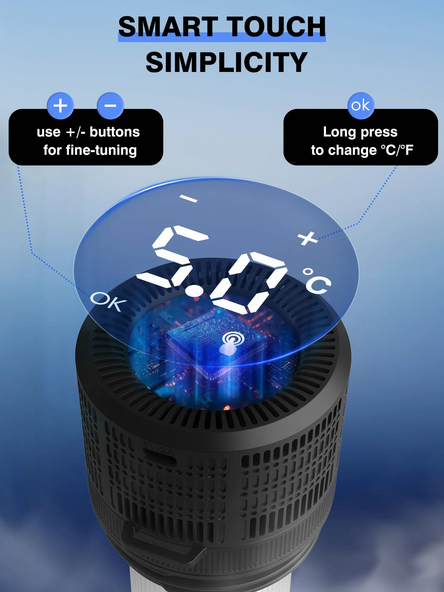 SUNMON Estuche Refrigerador para Insulina, Nevera Medicamentos Portatil Aprobado por la TSA, Enfriador Eléctrico de Insulina con USB, Nevera Insulina Viaje con Temperatura Ajustable (Pantalla °C/°F)