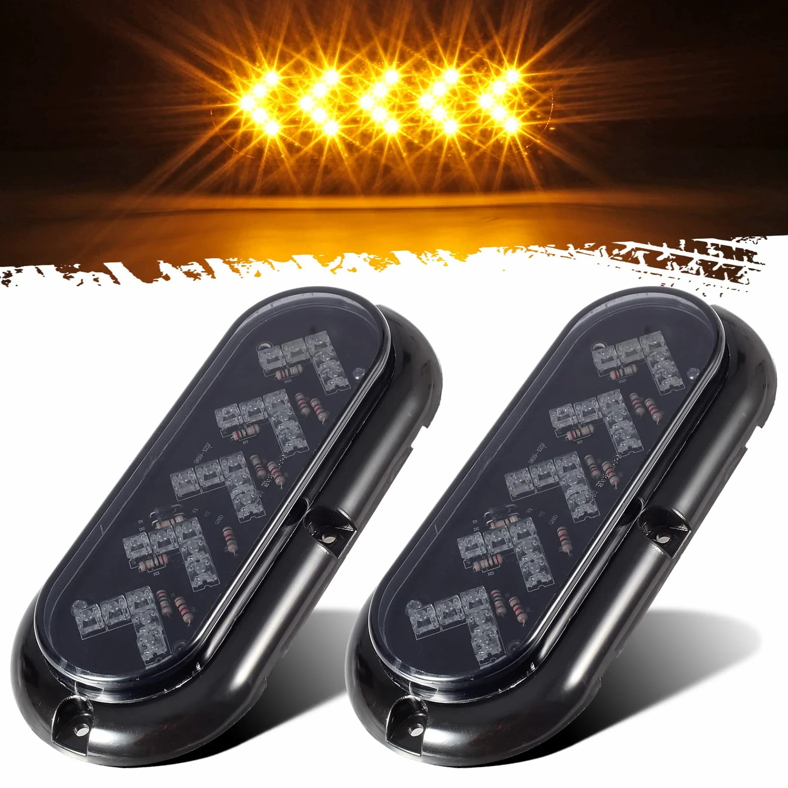 Partsam lámpara Reflectante Cuadrada para Remolque Clearane