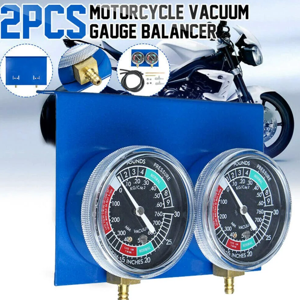 Medidor vacío la motocicleta Equilibrador Duradero Inicio Herramienta medición 2 cilindros Alto rendimiento Práctico Fácil aplicar Carburador Sincronizador carbohidratos Asistente profesional Plástico