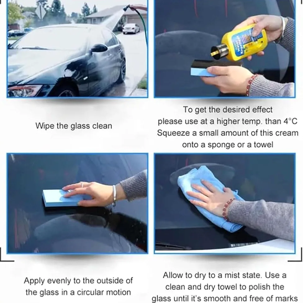 Emulsión de limpieza de película de aceite automático, limpiador de cristales Nano-Tech, limpiador de ventanas de coche para parabrisas, limpieza de ventanas, espejos y más (3 piezas)