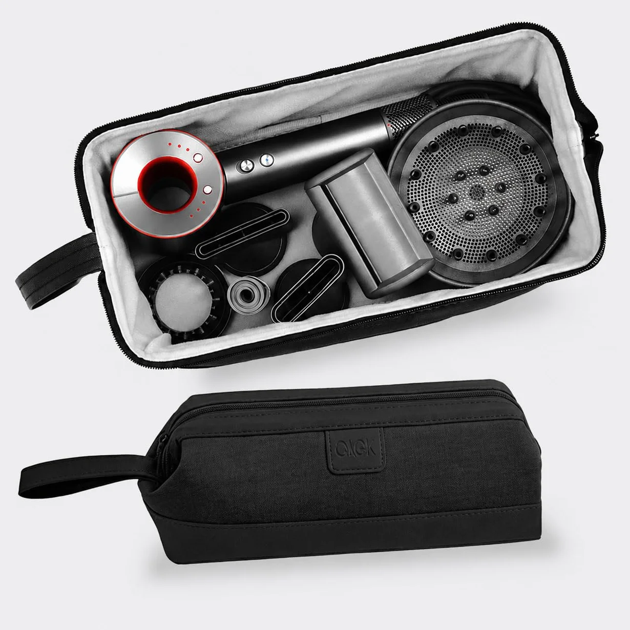 Bolsa de Almacenamiento de Viaje para Secador de Pelo, Funda Plancha Pelo con Asa Portátil Compatible con Dyson Airwrap Styler y Shark Flexstyle, Dyson Supersonic y Rizador, para Viaje