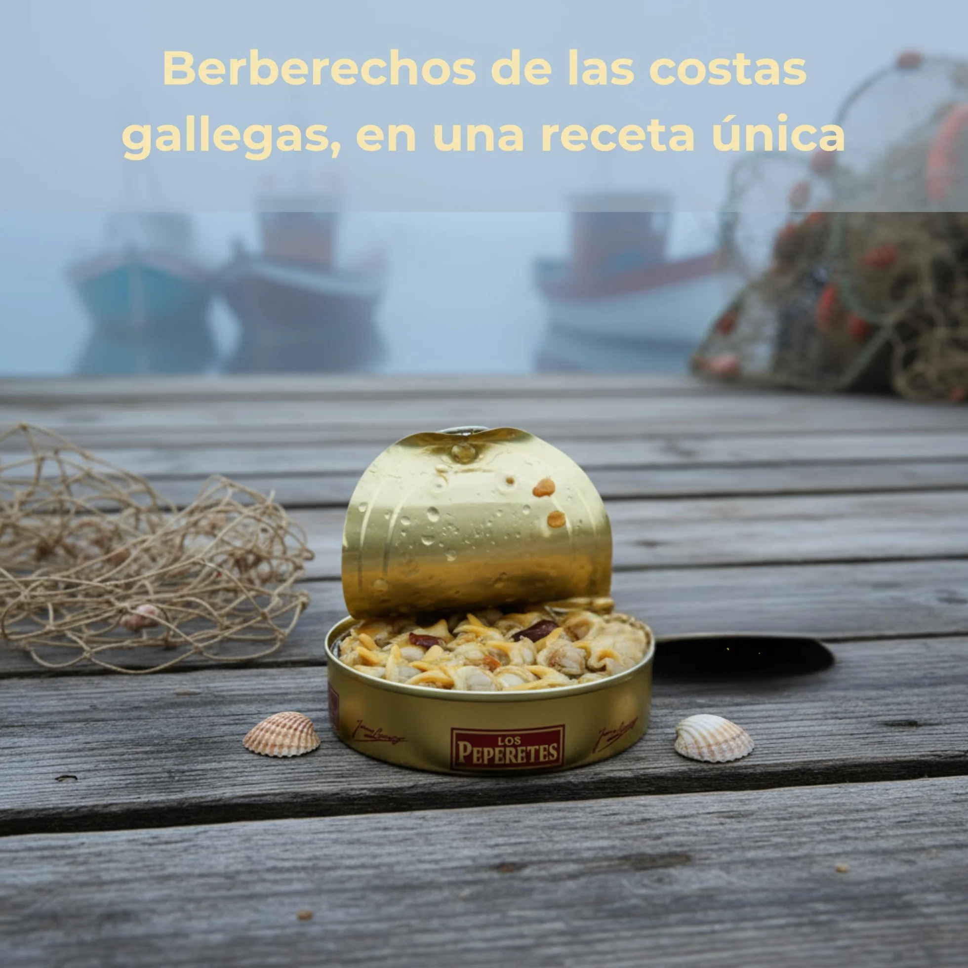 LOS PEPERETES Berberechos al Ajillo 120 g Conserva Premium Aceite de Oliva Ajo Guindilla