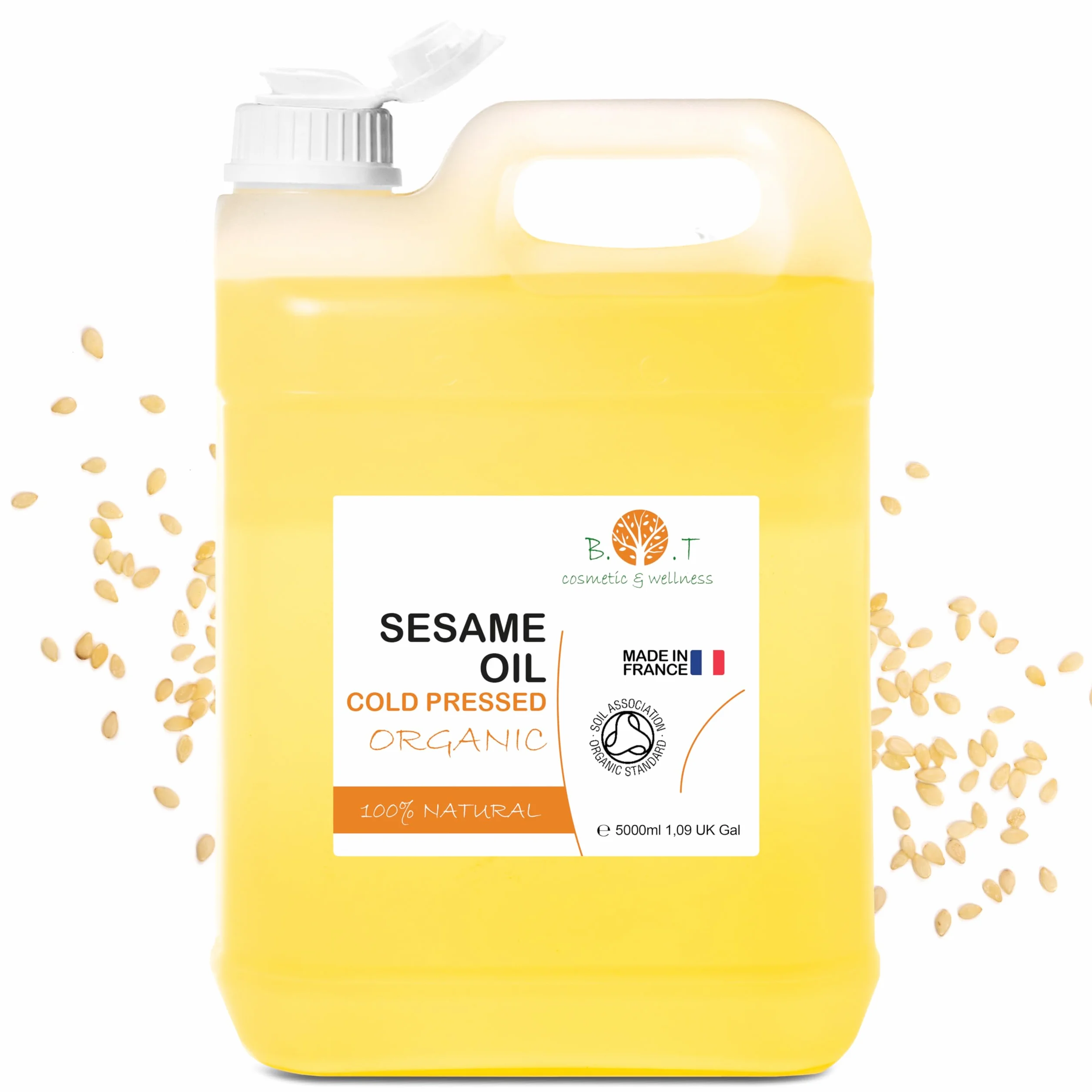 Aceite de Sésamo BIO 100% Puro 5000 ml 5 L Presion en Frio