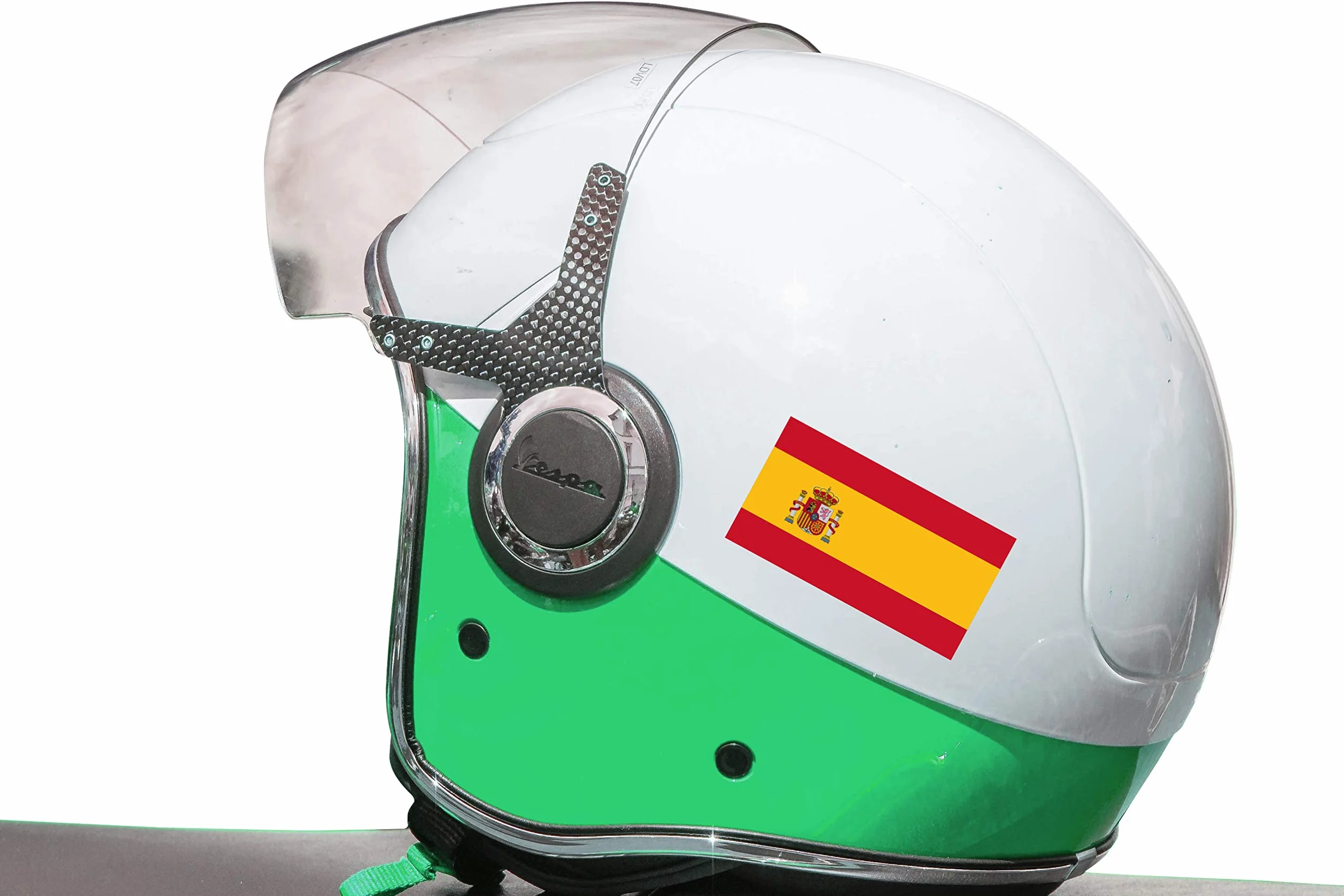28 Pegatinas Bandera de España. Stickers Forma Redonda para Coche, Moto, Bicicleta y Casco. Resistentes al Agua y al Sol. Uso Exterior
