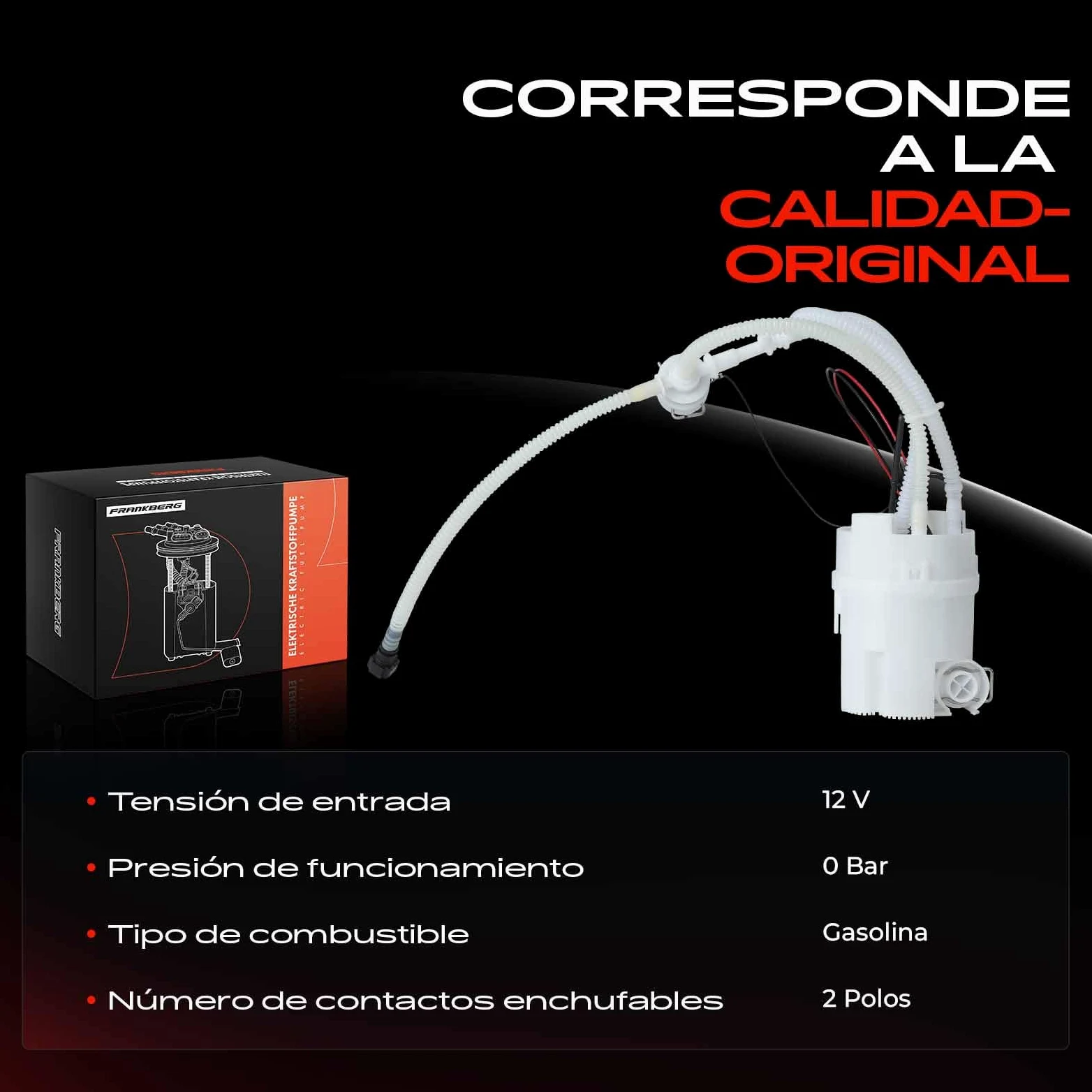 Frankberg Bomba de combustible bomba de diésel kit de depósito de | sin sensor de presión bipolar; WGS500110; Compatible con: R.a.n.g.e R.o.v.e.r Sport L320