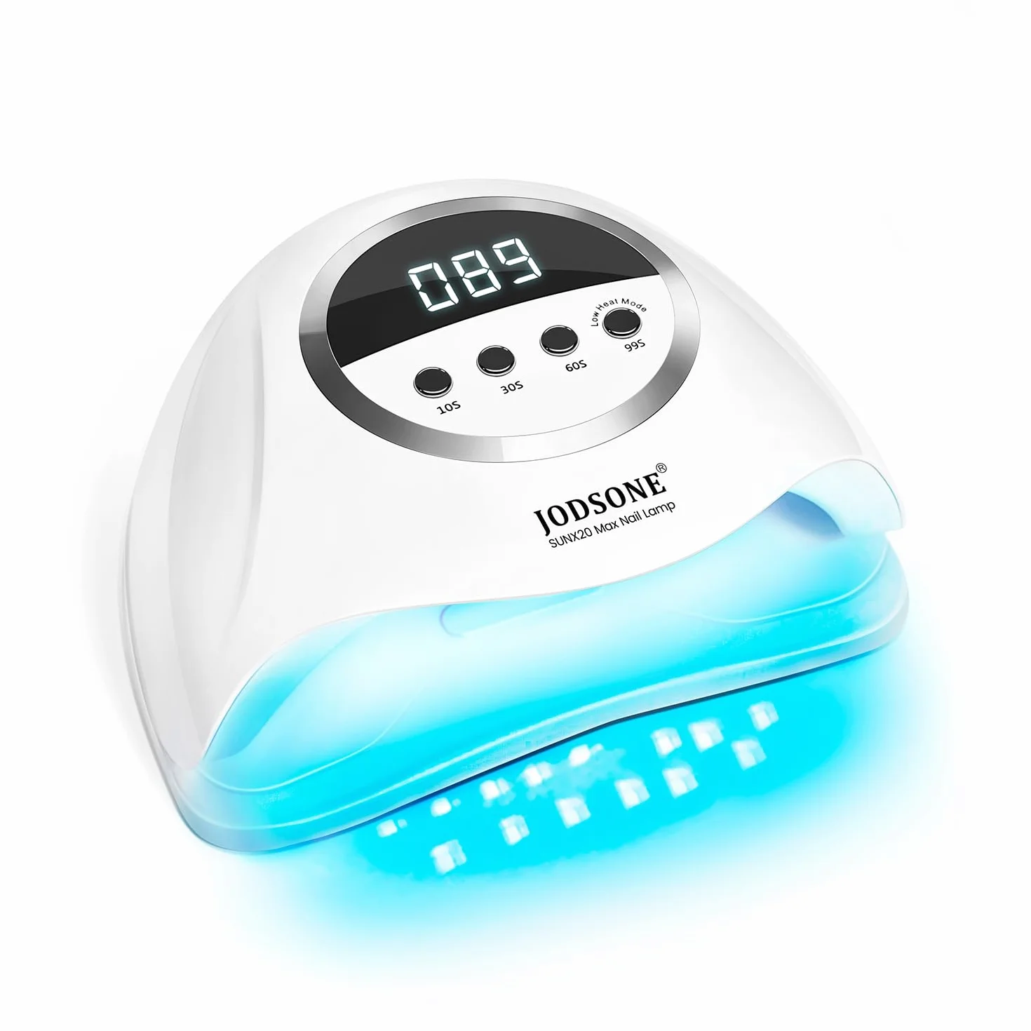 JODSONE Lámpara de uñas UV LED 320W 72 luces duales, 4 temporizadores 10/30/60/99s
