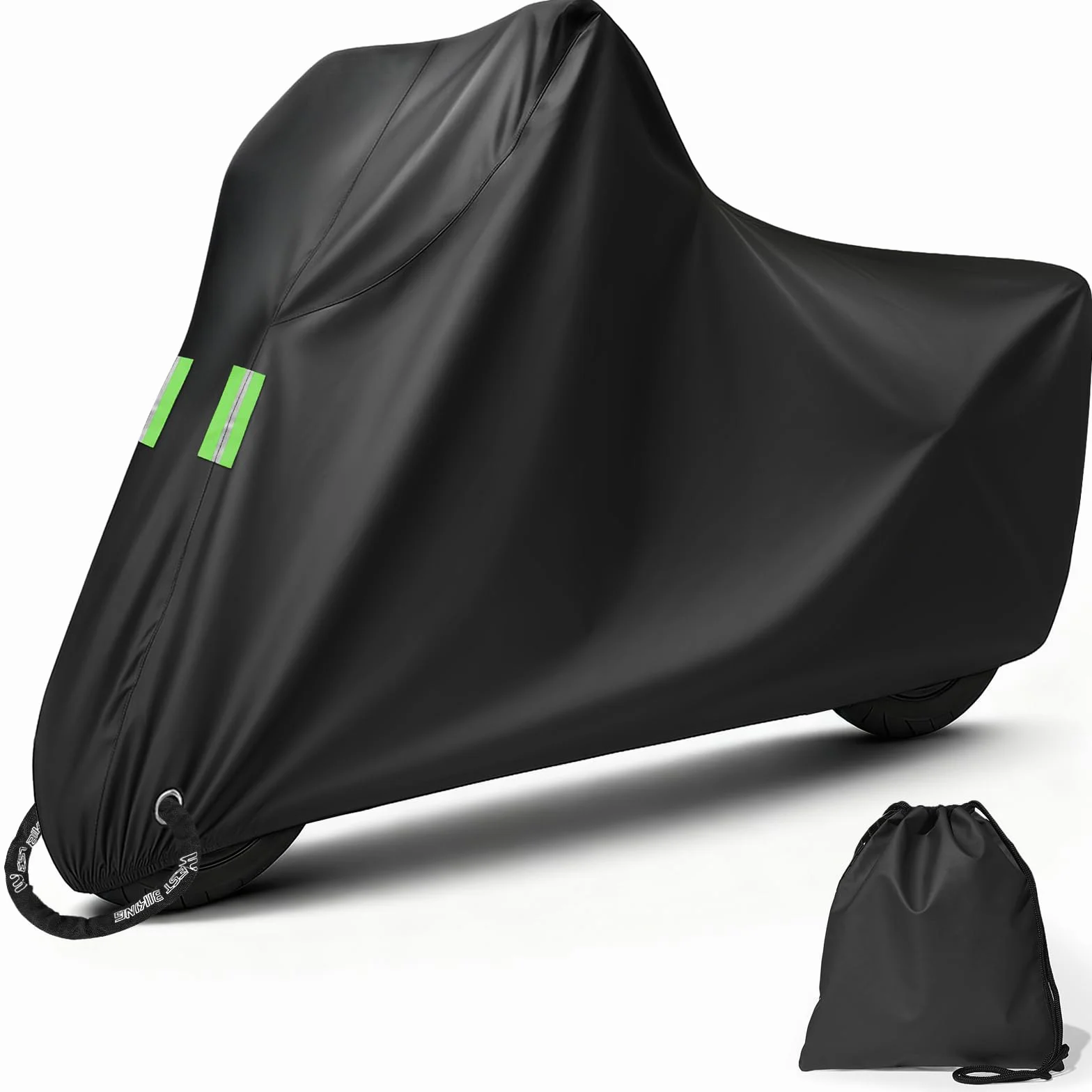 Funda Moto Impermeable, Funda para Moto Exterior con Banda Reflectante, Cubre Motos con protección UV, antirayones y antigranizo per Motocross/Bicicletas eléctricas/Bicicletas.XXL (245 * 105 * 125cm)