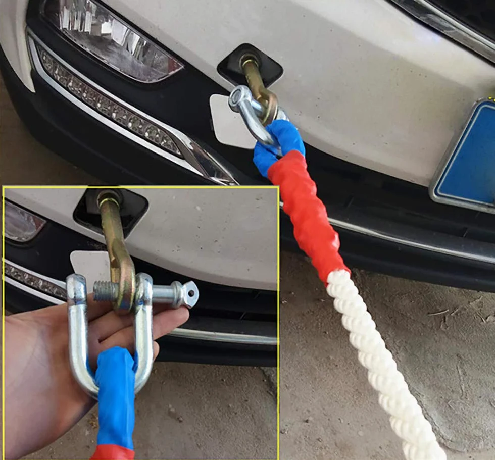 Correa De Cuerda De Remolque con Grillete De Arco De 3/4 Y Bolsa De Almacenamiento 12T (26,400Lbs) Correa De Cabrestante De Recuperación Offroad De Nylon De Alta Resistencia para SUV ATV UT