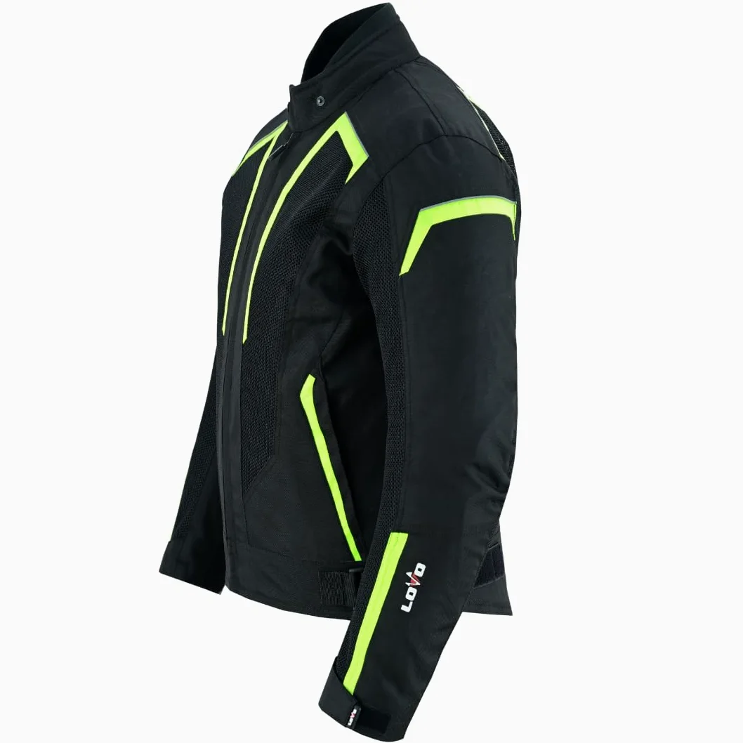 LOVO - Chaqueta de Verano para Moto Perforada y Ligera - Chaqueta Moto Verano Unisex sin Forro - Chaqueta Verano Moto Hombre y Mujer - Alta Ventilación y Comodidad en Ruta - Alta Protección