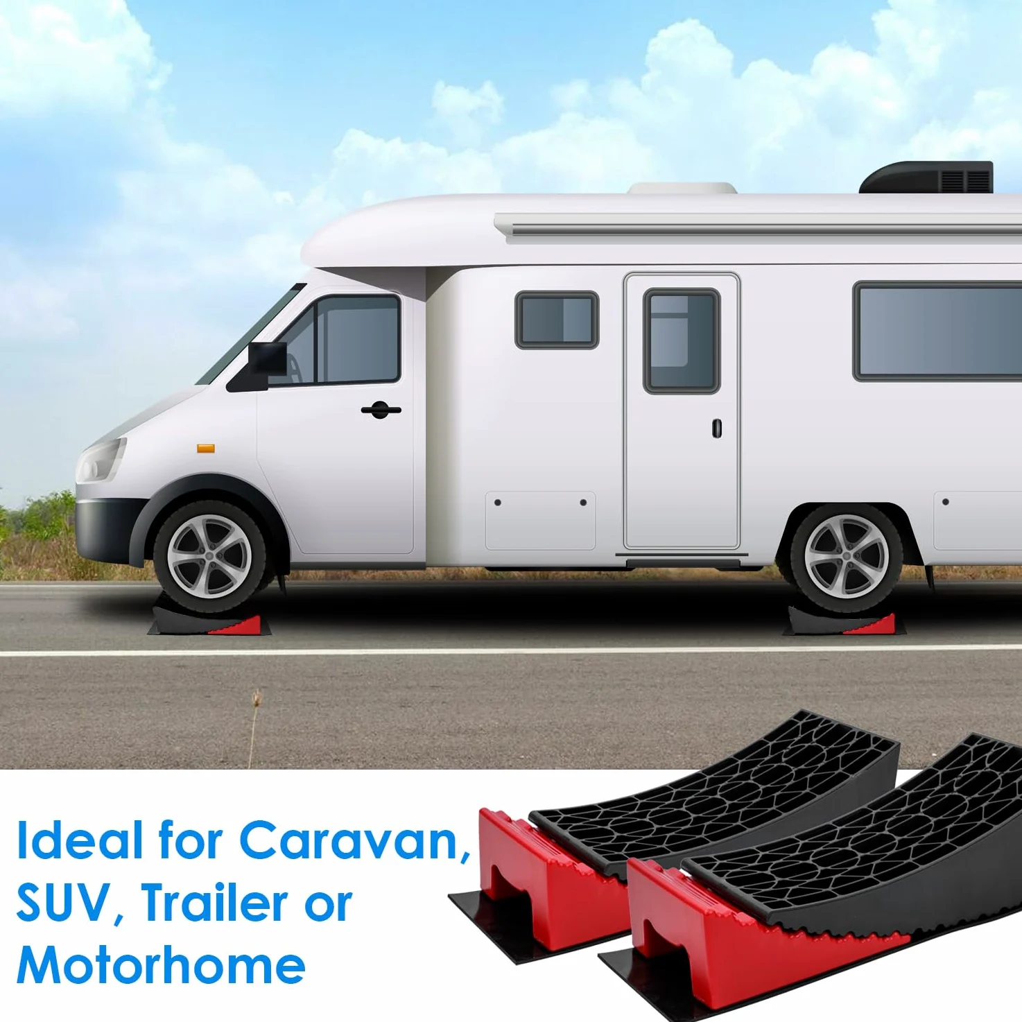 KATSU Tools Rampas Niveladoras para Caravanas, Bloques 13,5 Toneladas, Resistentes para Autocaravanas