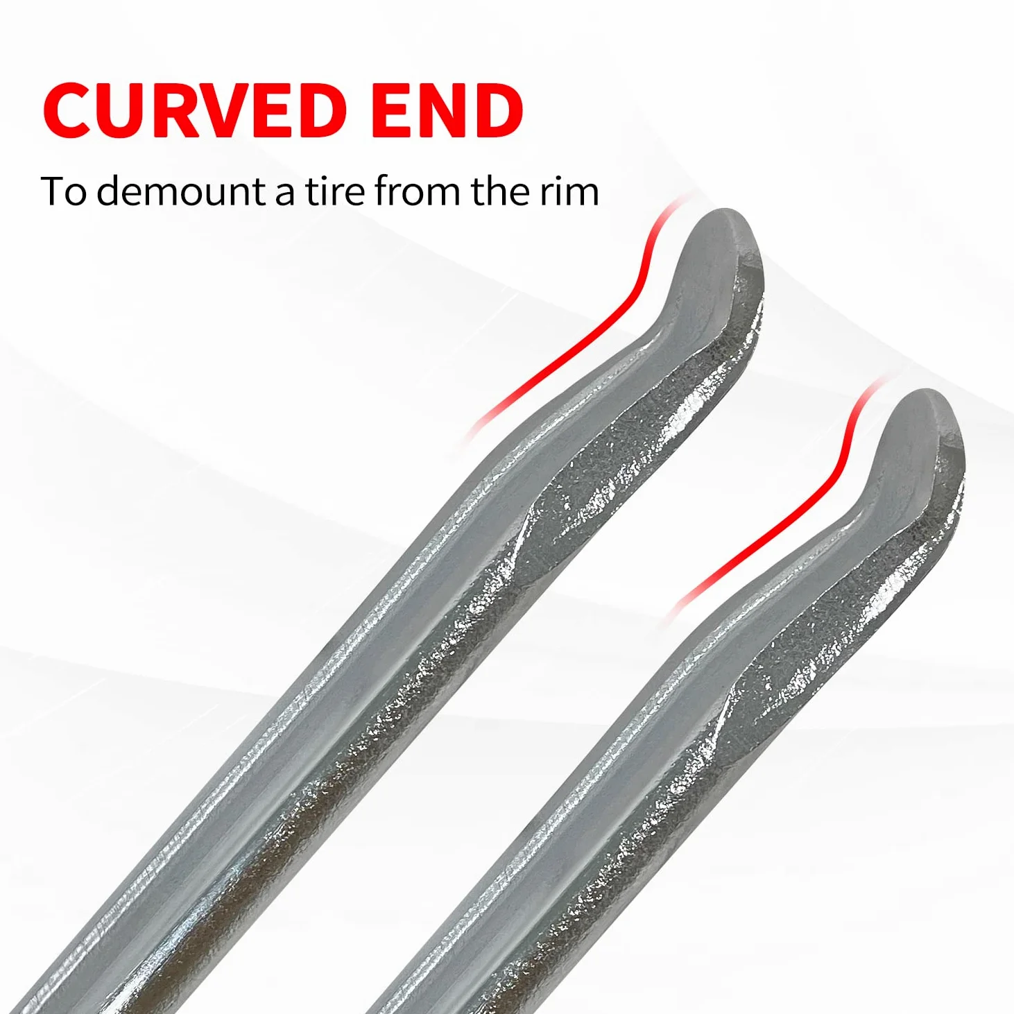 Sutekus 17.5 pulgadas cucharas de neumático montaje/hierro de desmontaje para mantenimiento de camiones auto, 2 piezas (17.5 pulgadas)
