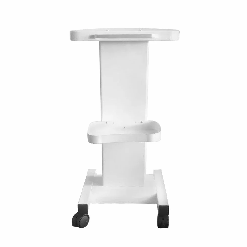 Carro de salón de belleza móvil con ruedas blanco - Soporte para herramientas de spa