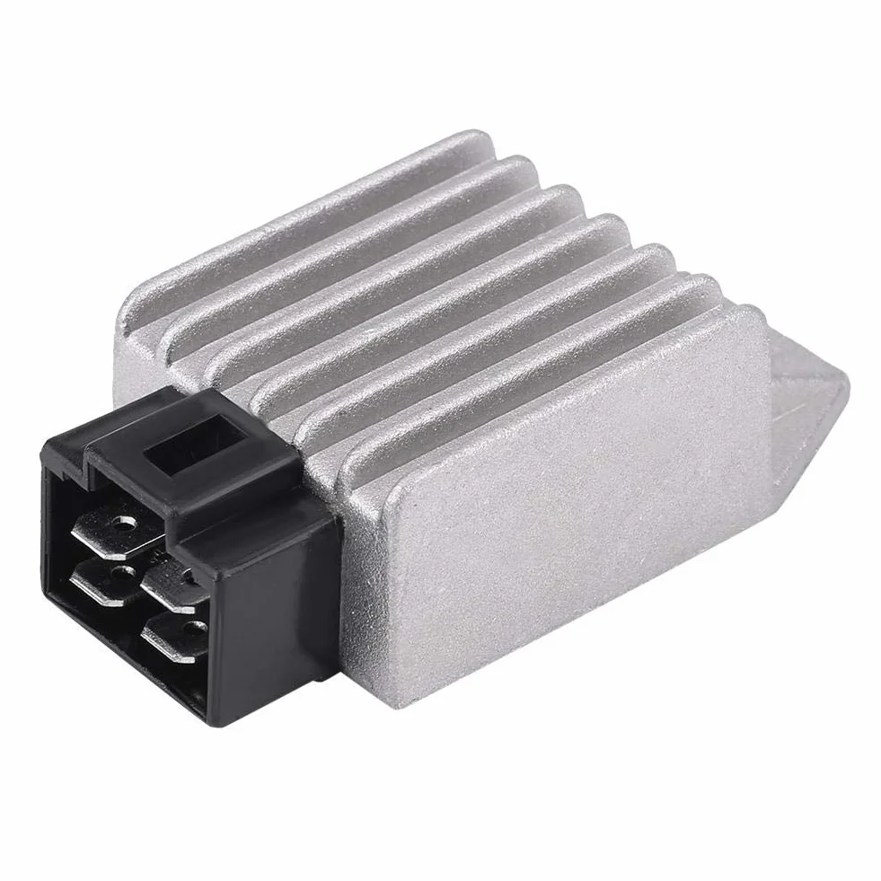 Regulador de voltaje rectificador de 4 pines, regulador de voltaje universal para moto moto moto 12V para scooter, ciclomotor, ATV, Gokarts, Buggie con motor GY6 de a