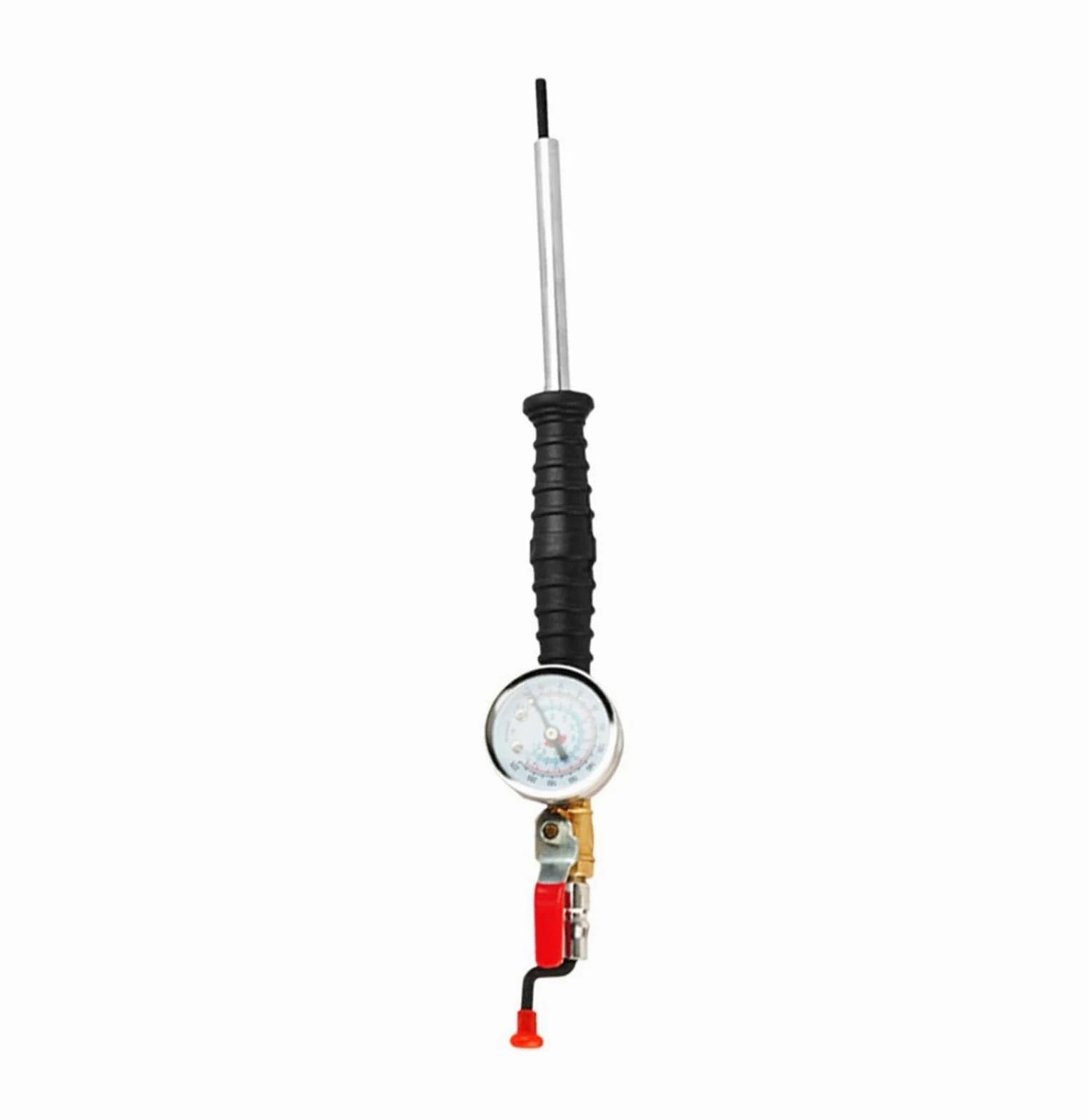 Bomba de aire rápida para coches Con varilla de presión de neumáticos manómetro de coche 0-15bar/220Psi herramientas de reparación universales