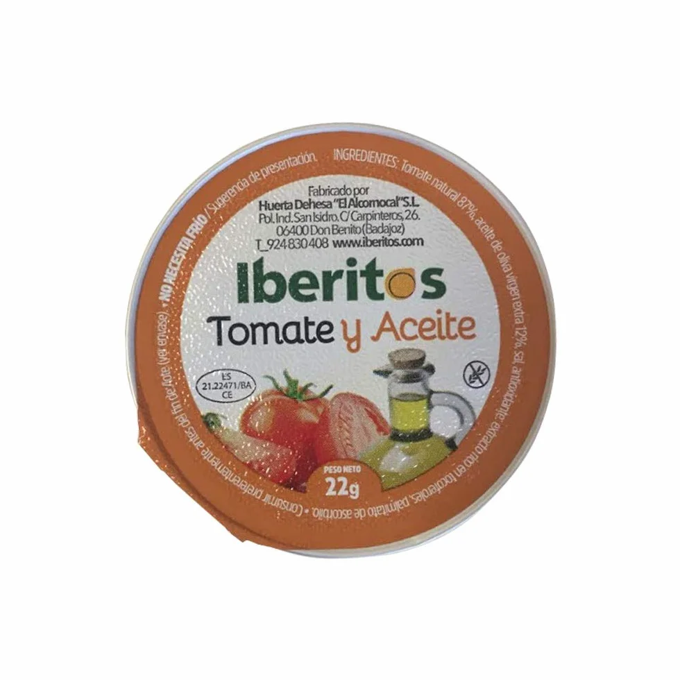 Iberitos Desayuno tradicional Extremeño bandeja de monodosis Aceite y Tomate