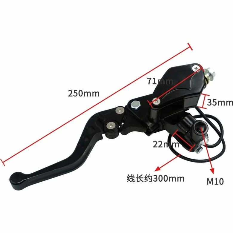 Accesorios De Moto Arce | Freno de hoja Bomba superior Embrague Bomba de freno hidráulico Conjunto Manillar for vehículo todoterreno Universal
