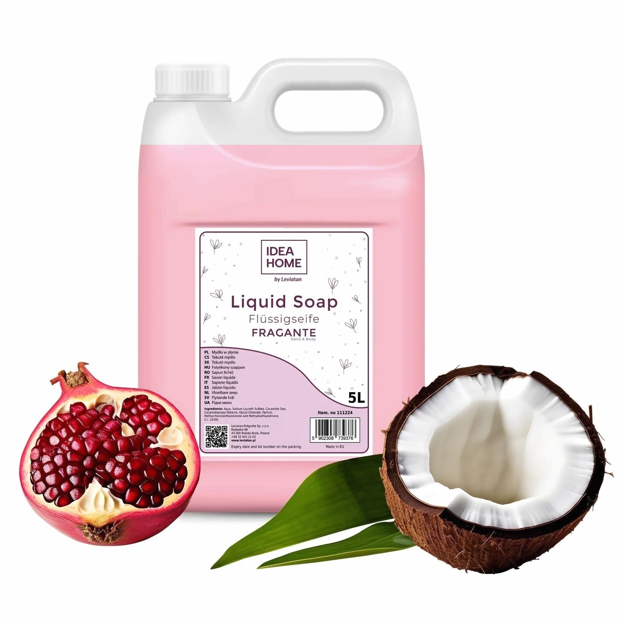 Jabón de Manos Líquido 5L Granada Leche de Coco - IDEA HOME FRAGANTE