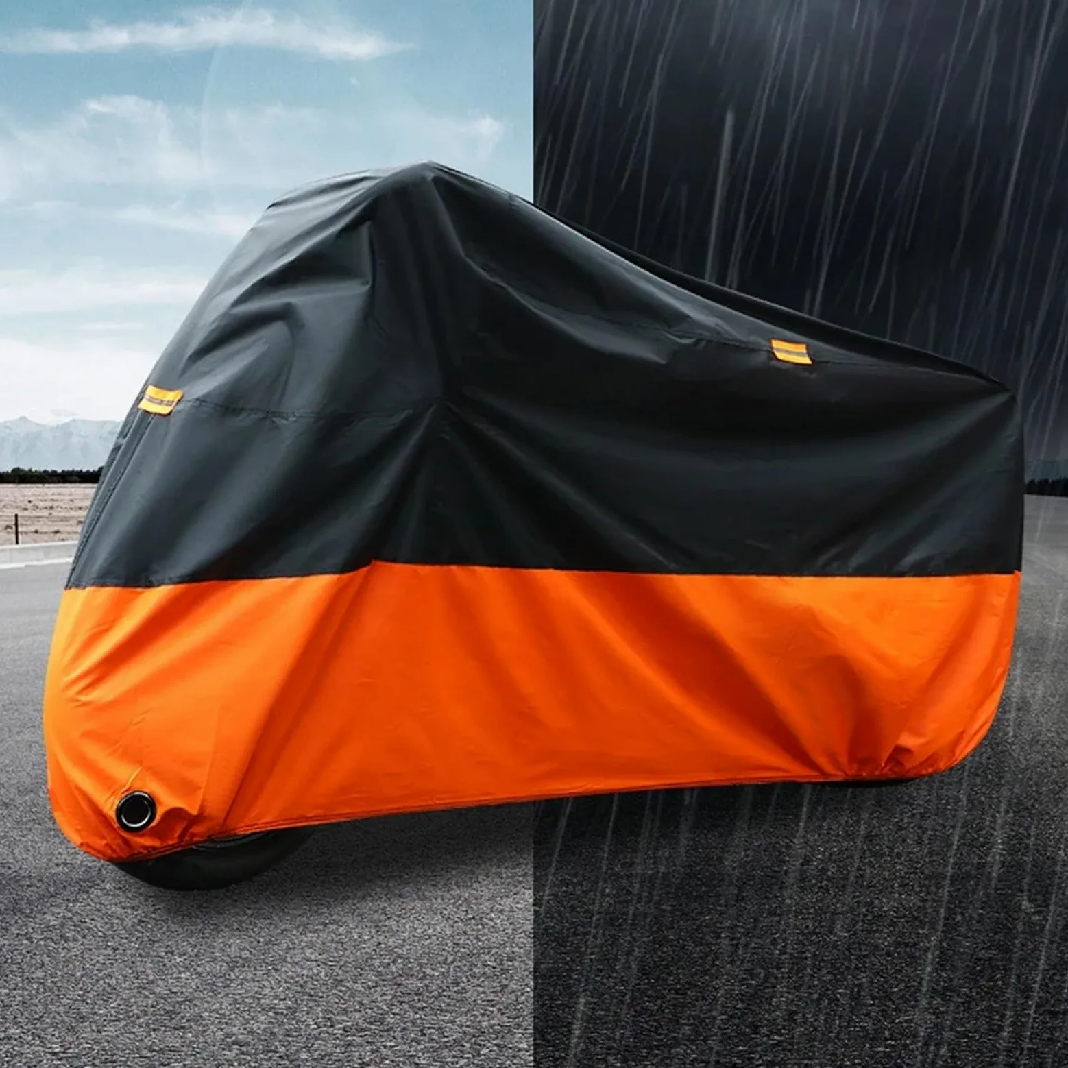 Funda para Moto Protector Cubierta Cubierta impermeableprueba de Polvo para Exteriores, Cubierta para Moto, Scooter, Motores, Polvo, Lluvia, Cubierta Protectora UV para Todas Las Estaciones(XXL)