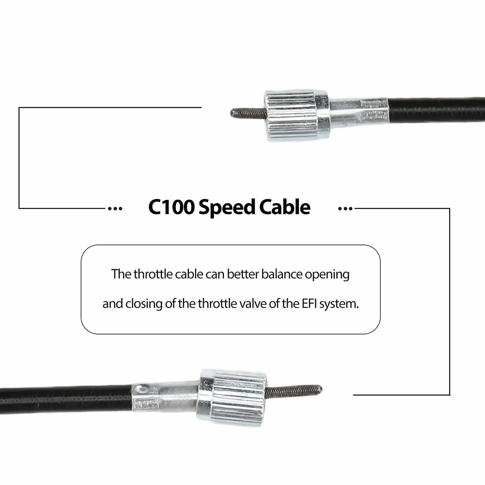 Cable de Velocímetro Aramox, Cable de Velocímetro de 39 Pulgadas para 49 50 125 150 250 300 Scooters Chinos Ciclomotores ATV Go Karts