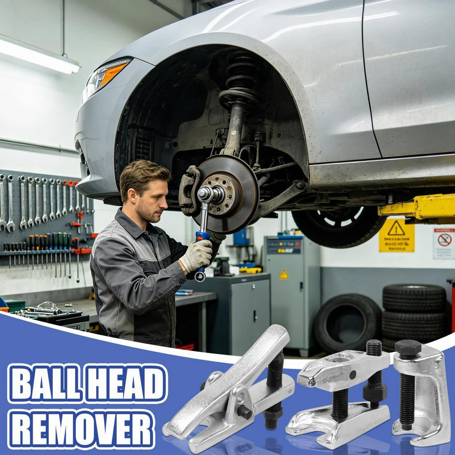 Herramienta para Rótulas Kit 3 Piezas Automoción Trabajo Pesado | Separador Rótulas y Extractor Terminales Dirección para reparación y cambio en garaje y