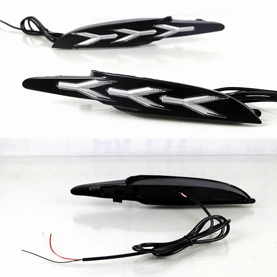 Luces diurnas LED DRL para comaptible for Mazda 3 Axela 2017 2018, LED parachoques delantero DRL + amarillo Streamer luces de señalización
