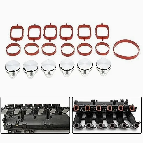 Kit Anulación Mariposas Colector Admision 33MM 6 CILINDROS Motores 525d 530d 535d Con Juntas Originales 71-33109-10 71-77546-00 40-77535-00 Palomillas Colector Anular Palometas 11617790701