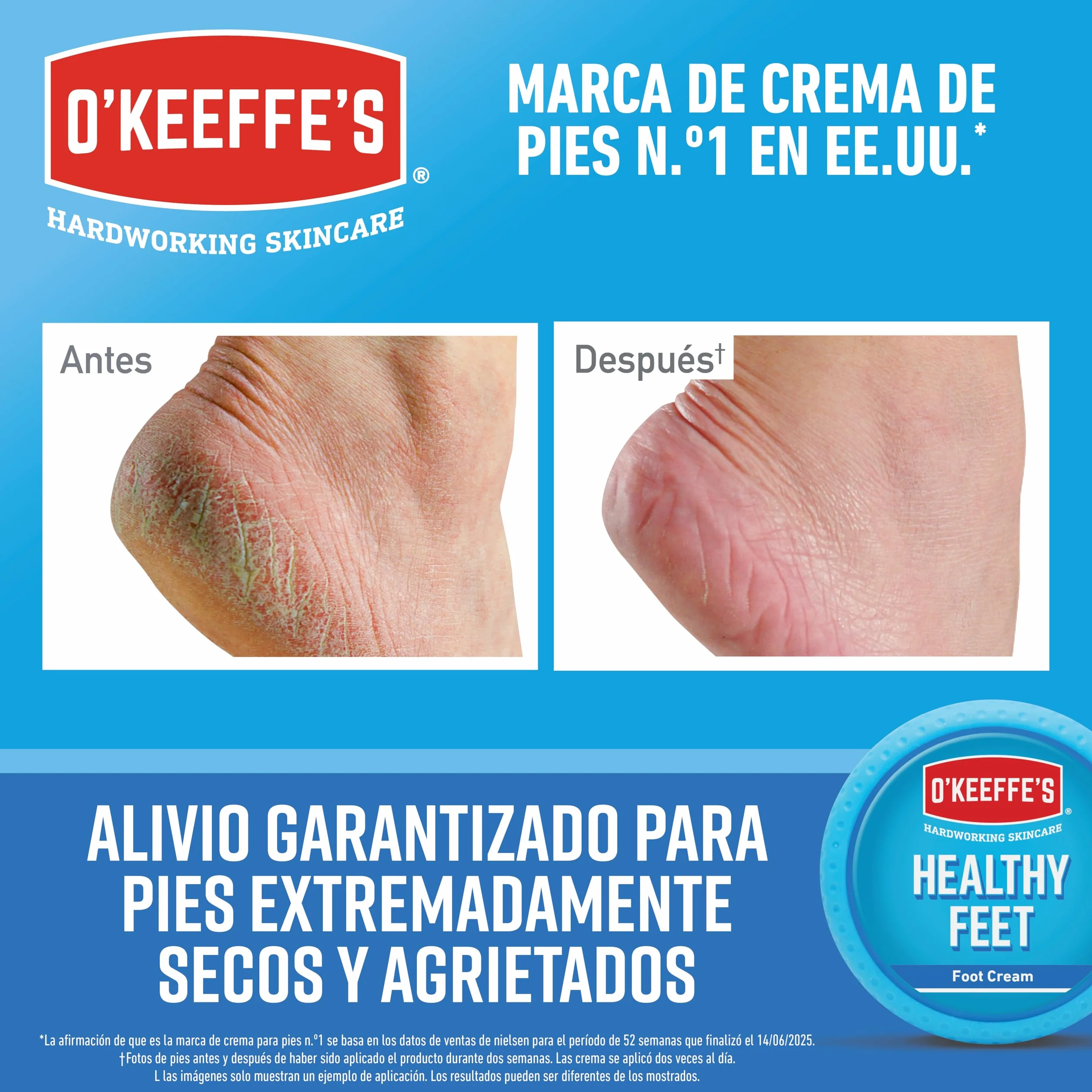 O`Keeffes Healthy Feet Crema para pies secos y agrietados 80ml