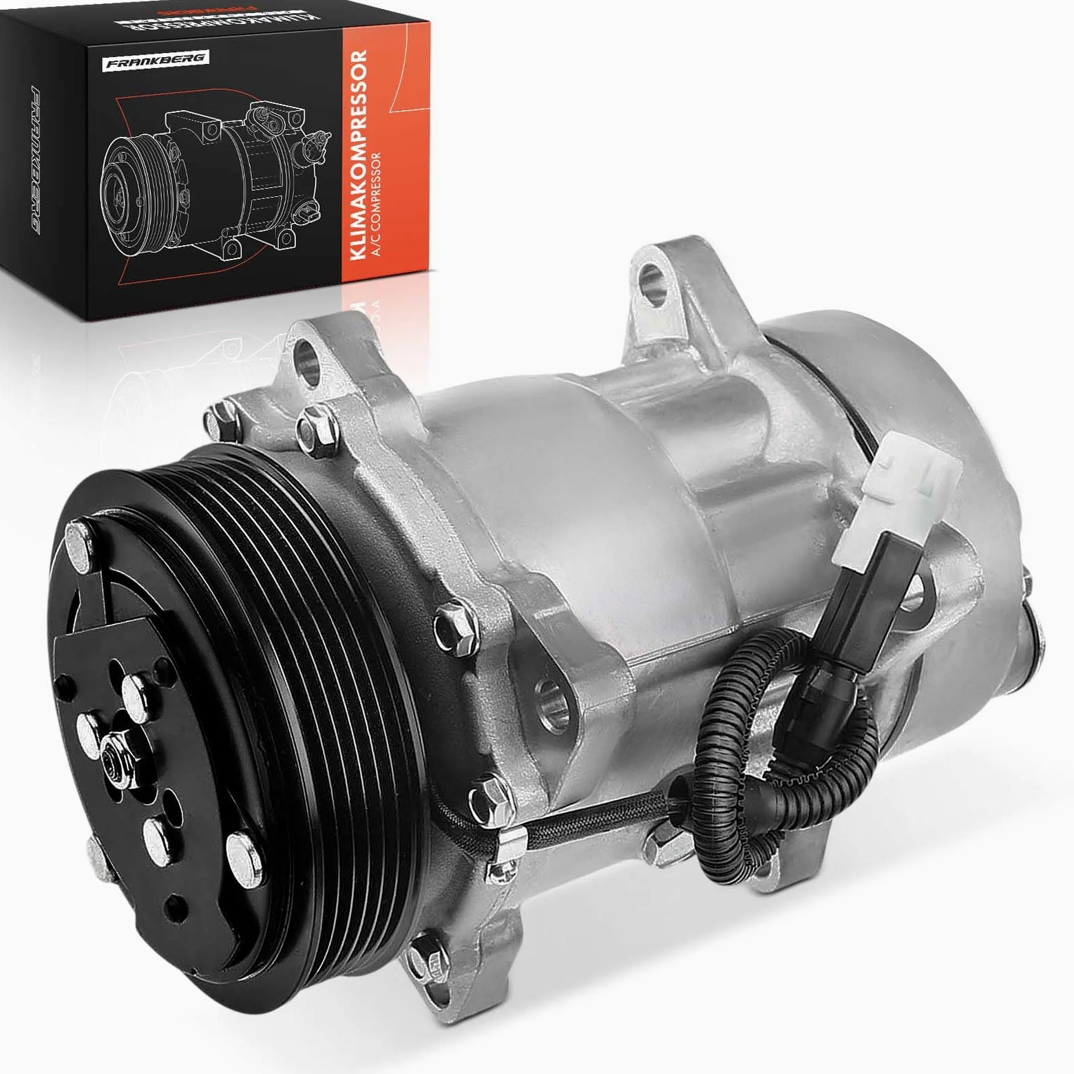 Frankberg Compresor de aire acondicionado 6453.EY | Compatible con: Plataforma/chasis Partner 5 G, 406 Descanso 8E/F, Xsara N1, Plataforma plana/chasis Boxer 244