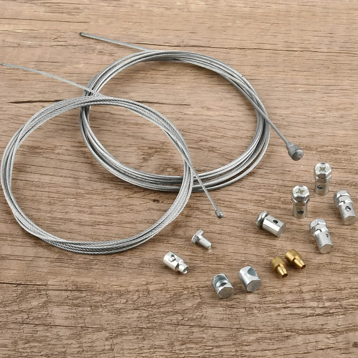 4M Cables de Freno para Moto con 9 Junta Roscada,Ø1.5mm Ø1.1mm Cable de Freno o Embrague Universal,Cables de Embrague para Moto y Cross,Kit de Reparación de Cable,Cable de Freno para Moto