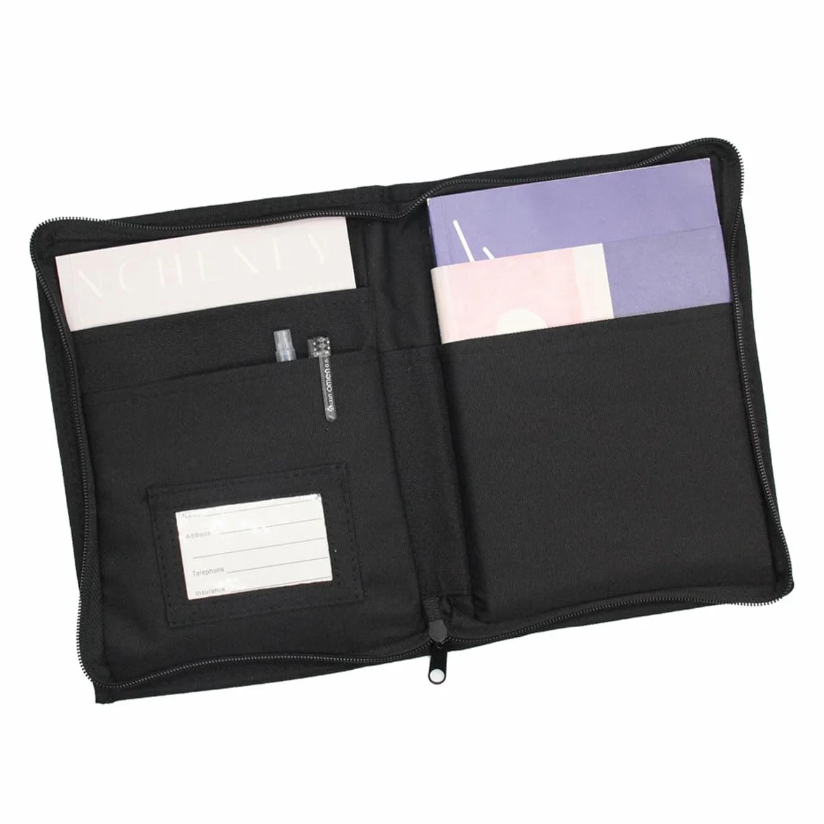 Organizador De Guantera De Coche Carpeta De Documentos Multifuncional Bolsa De Registro Cartera De Manual del Propietario para Facturas Pasaporte