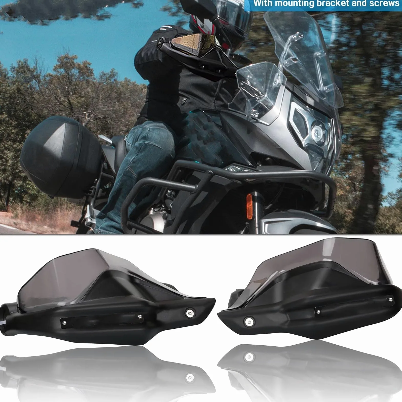 Protectores Mano Moto para CFMOTO para 650MT Motosierra Guantes Protección Manillar Varilla Protector Manillar | Big yellow gray