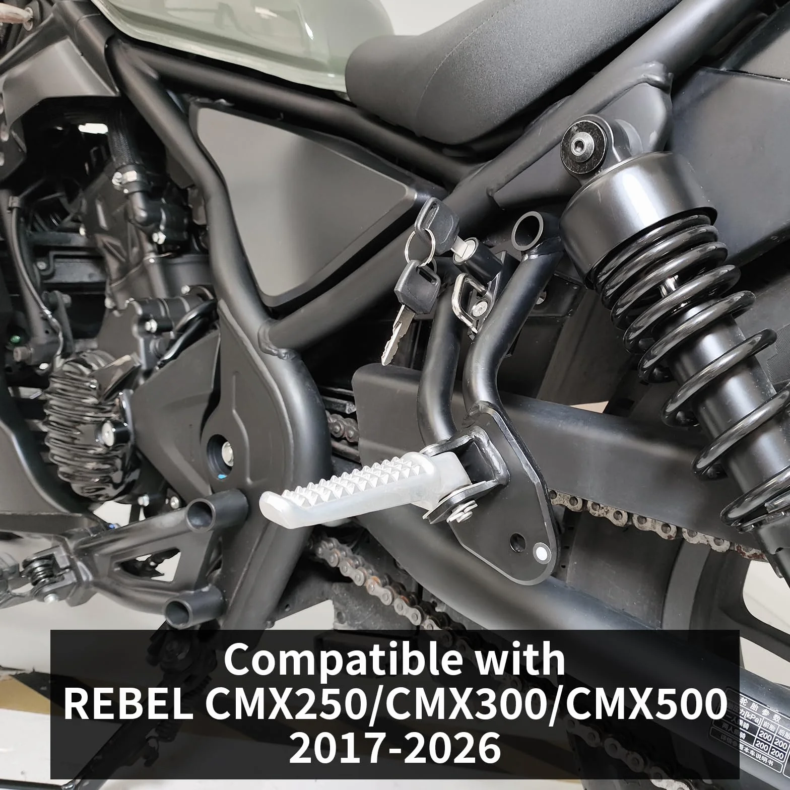 Candado para casco de motocicleta compatible con Honda REBEL CMX250/300/500 2017-2026 Soporte de acero para casco de gancho antirrobo para motocicletas