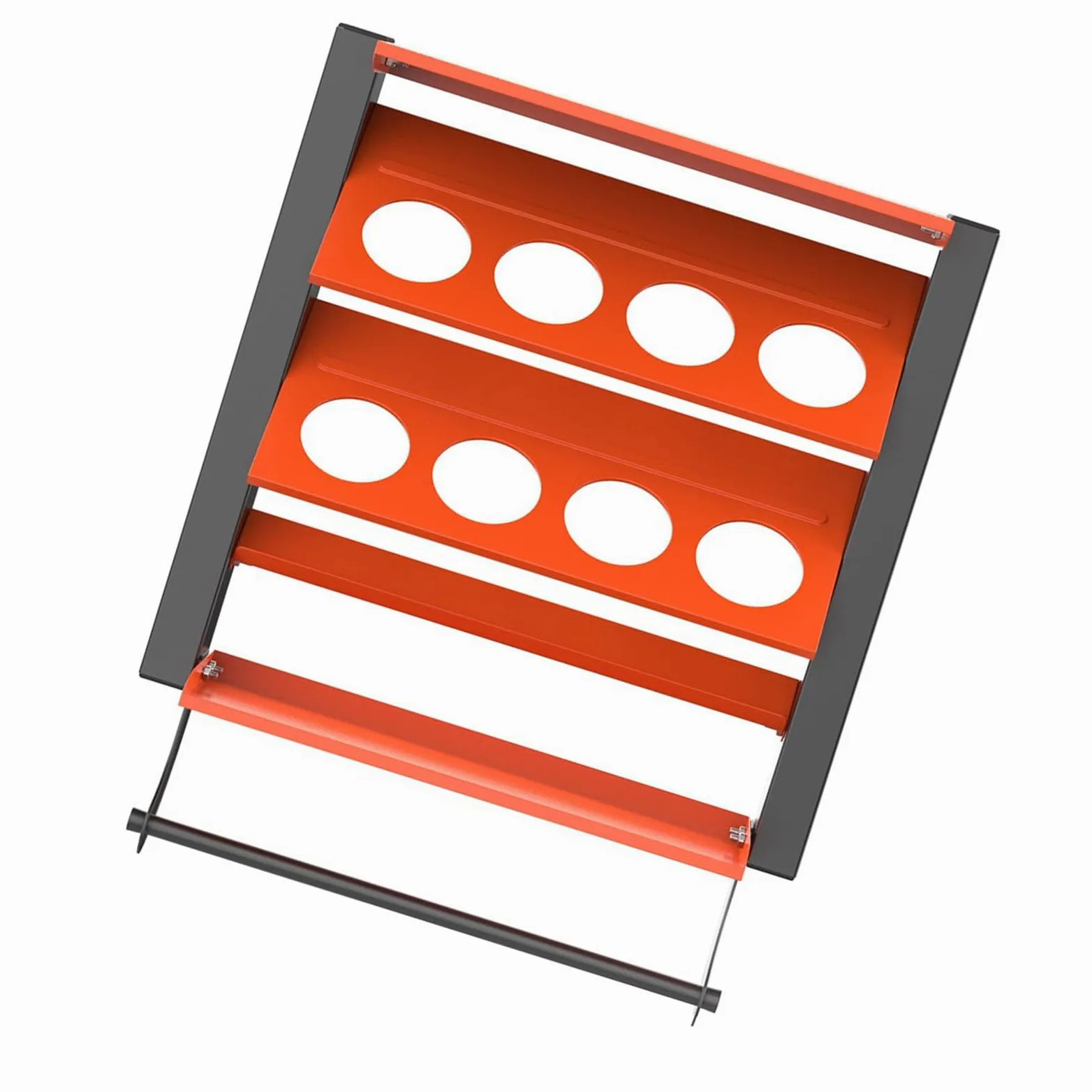 Organizador de pared para botellas de pintura, 8 soportes para latas, 2 estantes, barra de toalla para almacenamiento, fácil instalación