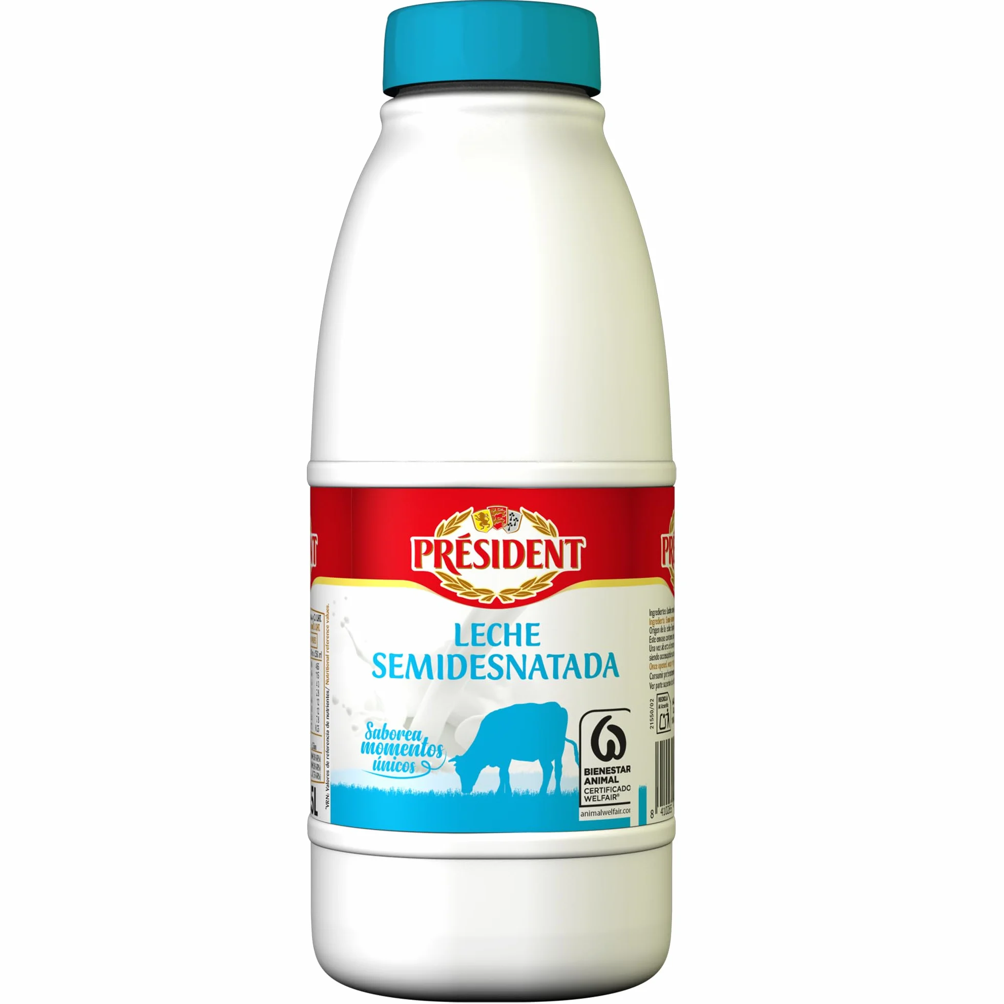 Président Leche Semidesnatada de Bienestar Animal UHT Pack 6 x 1,5L