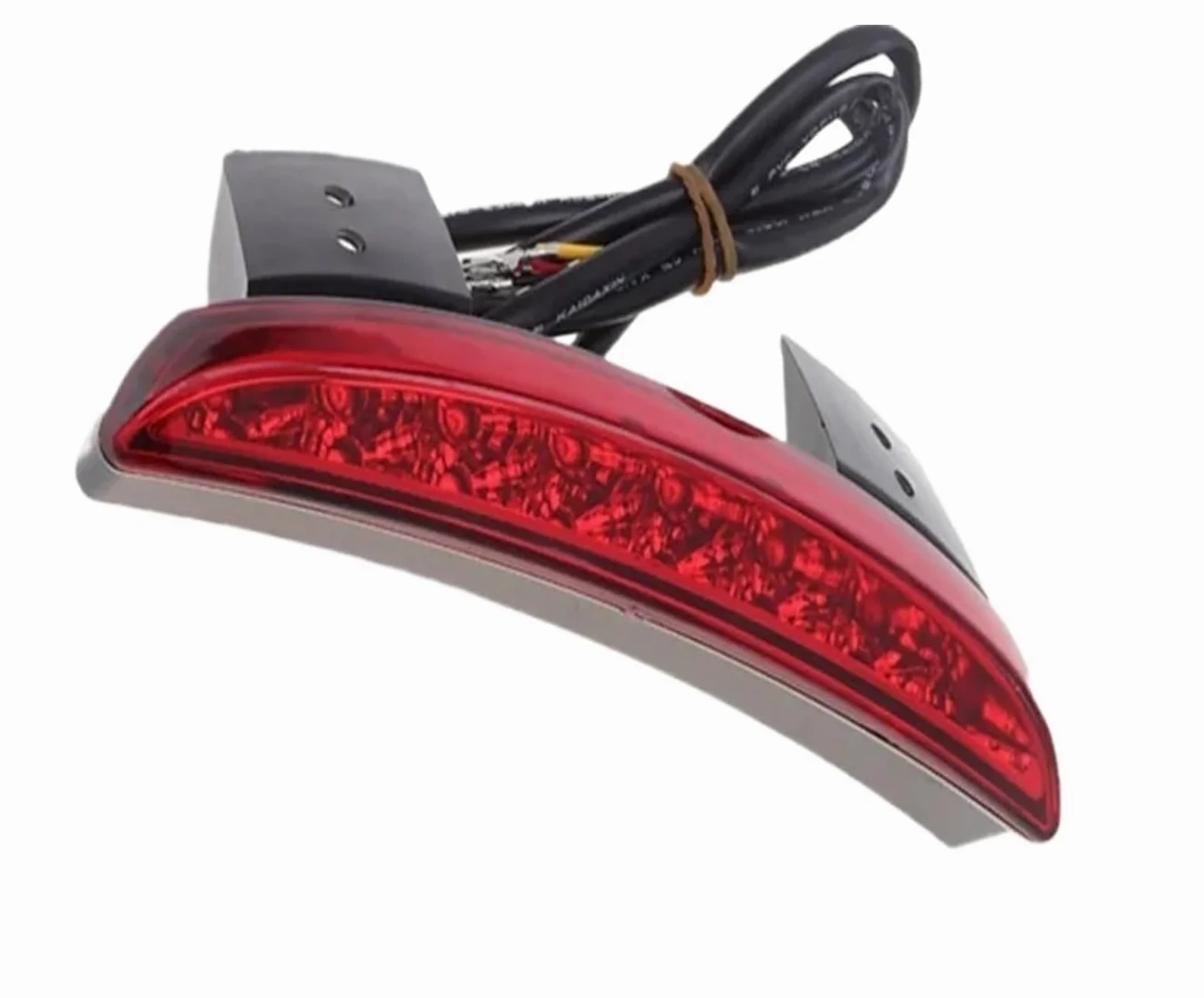 Moto Luz Trasera Freno de luz Trasera LED de Parada Trasera con Lente roja/ahumada para Motocicleta para Bobber Chopper