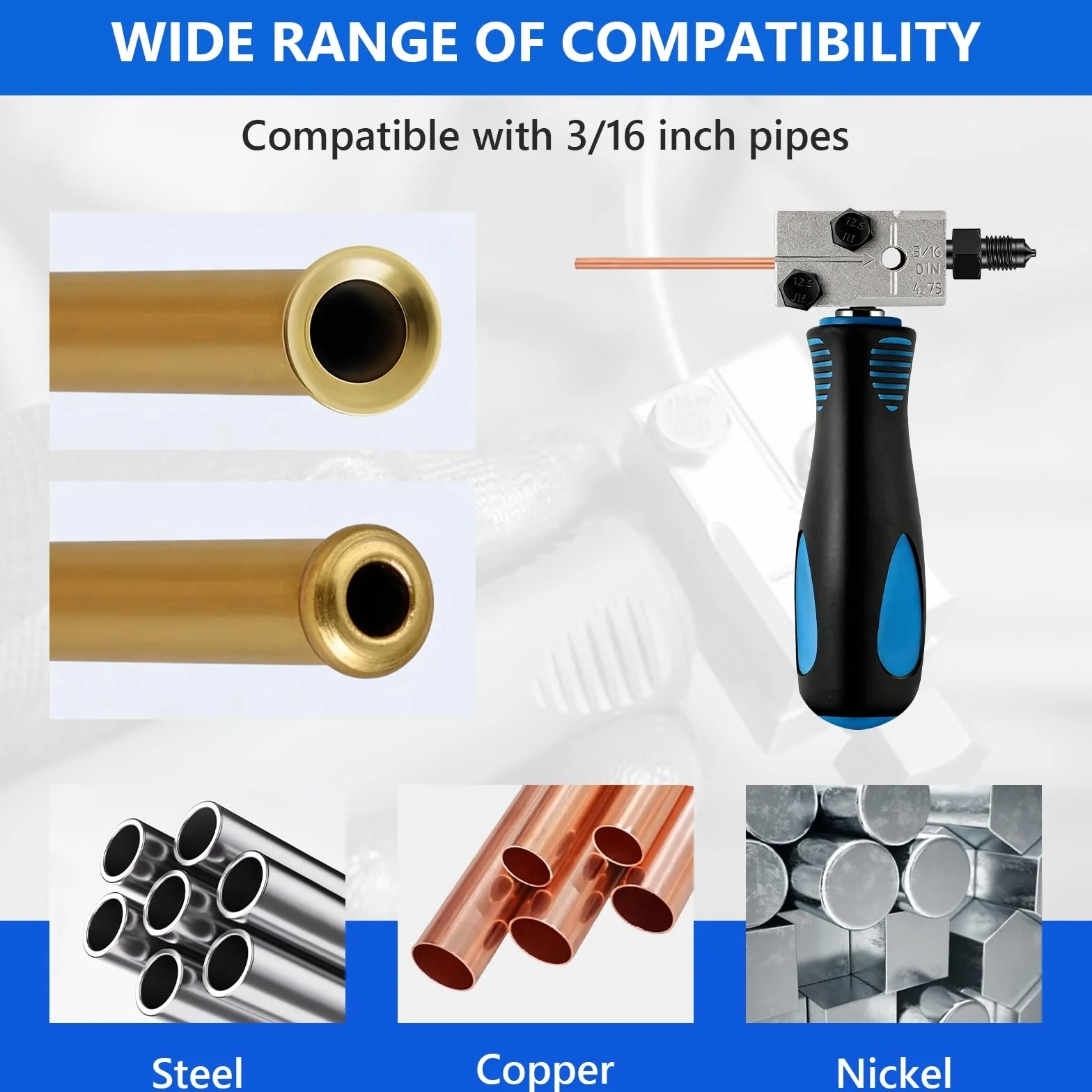 Herramienta de abocardado de tuberías de freno para abocardados DIN doble universal, kit de herramientas de abocardado para tuberías de freno de automóvil, herramienta de abocardado para