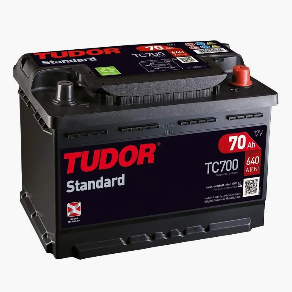 TUDOR Batería 70, Ah 640, A/EN TC700 L 278mm B 175mm H 190mm Compatible con VW Polo V Hatchback 6R1, 6C1 GOLF VI 5K1, AUDI A4 B8 Avant 8K5, SKODA Fabia II Combi 545, RENAULT MEGANE III Grandtour KZ0/1