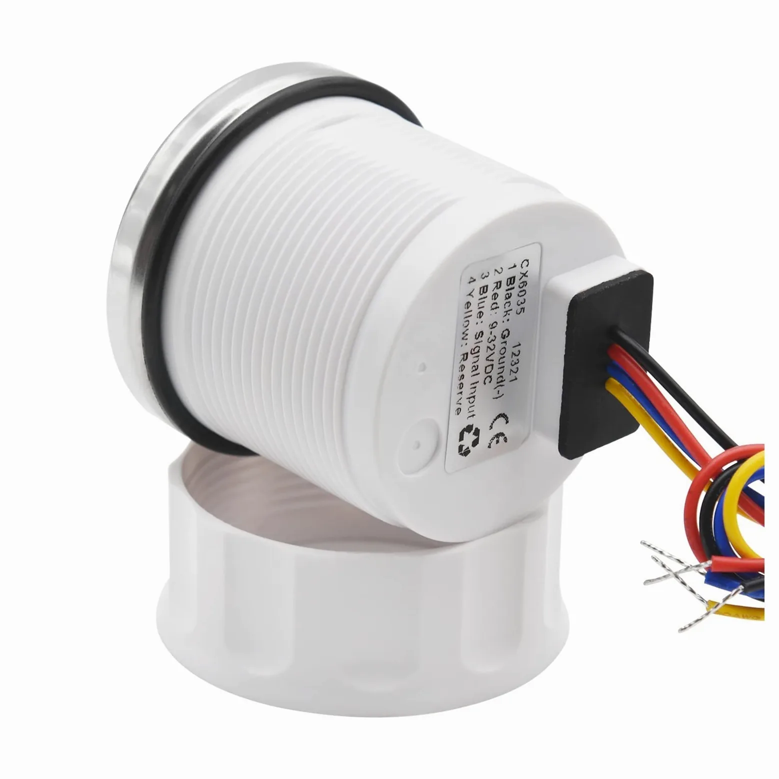 Indicador de Nivel de Combustible, Sensor de nivel de agua + Indicador de nivel de agua con alarma Retroiluminación roja Indicador de nivel de tanque de agua for barco para Coche, Barco, Caravana(With