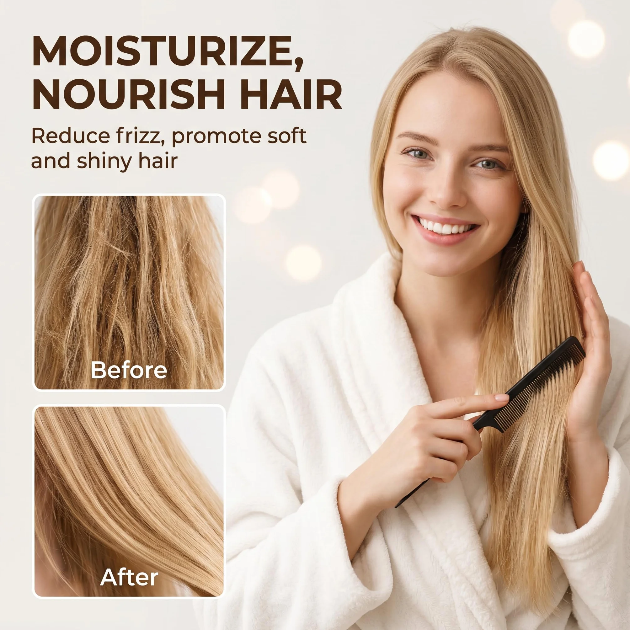 Aceite de coco fraccionado 500ml 100% puro natural para cabello piel y uñas