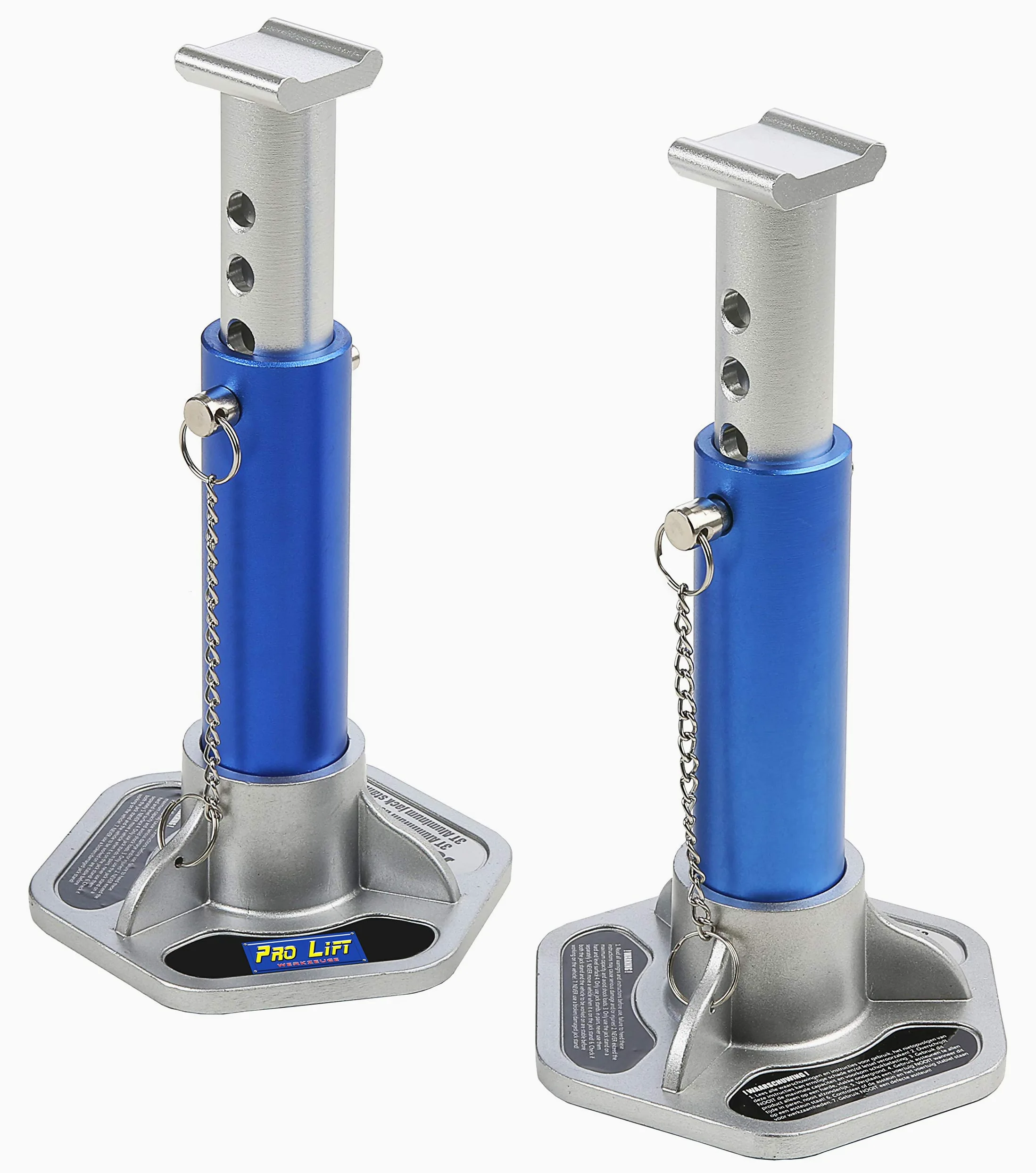 Juego de 2 soportes de 3 toneladas, altura 250 mm – 395 mm